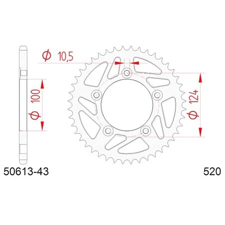 50613:43 CORONA AFAM S AC P520-D43 Ducati Monster ABS 2021+ AFAM