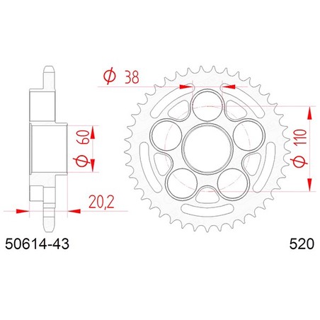 50614:43 Ducati Hypermotard 950 2019+ AFAM