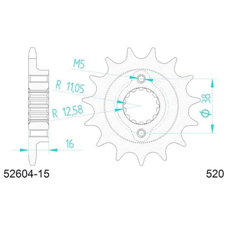 52604:15 PIGNONE AFAM S AC P520-D15 Ducati Hypermotard 950 RVE 2021+ AFAM