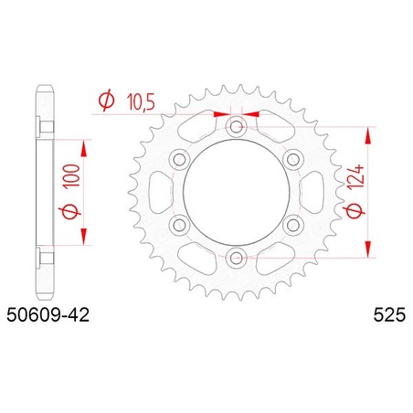 50609:42 CORONA AFAM S AC P525-D42 Ducati ST3 2004+ AFAM