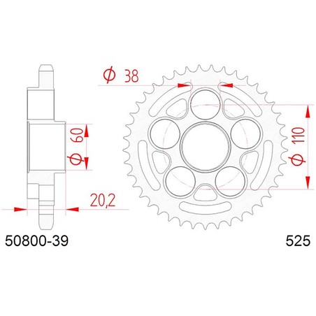 50800:39 Ducati Monster ABS 2010+ AFAM