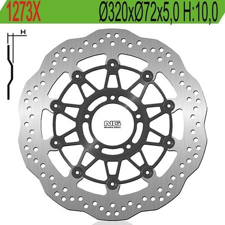 1273X DISCO FRENO ANT. DX-SX Ducati Monster ABS 2010+ NG