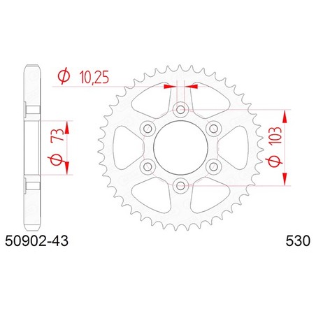 50902:43 CORONA AFAM S AC P530-D43 Ducati Multistrada Enduro Pro 2018+ AFAM