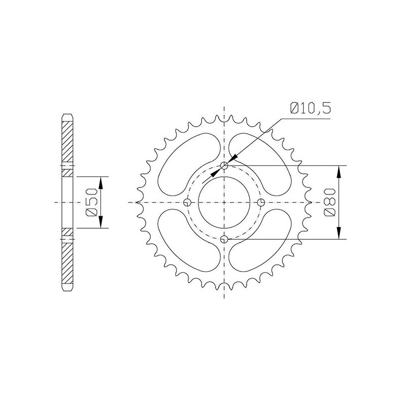 540000332 E Ton EXL Yukon ST 4T 2000+ SGR - SPROCKETS