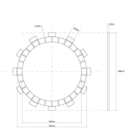 741454 FRIZIONE DISCO SINGOLO GUARNITO Fantic Motor XE 2020+ FCC