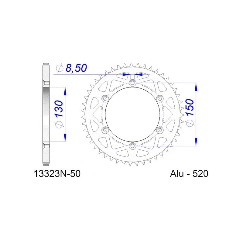 13323N:50 CORONA AFAM S AL P520-D50 Fantic Motor XE Enduro IE 2024+ AFAM