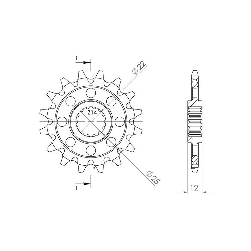549431313 PIGNONE S AC P520-D13 Fantic Motor Caballero SC Deluxe ABS 2019+ SGR - SPROCKETS