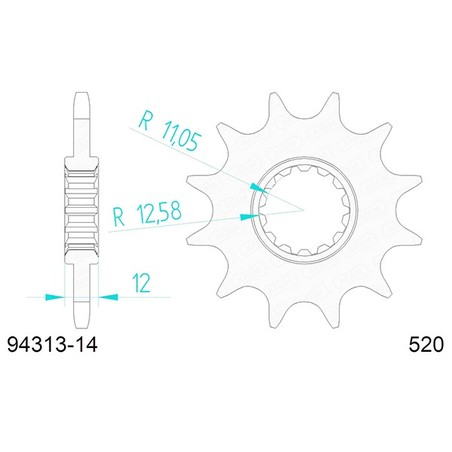 94313:14 Fantic Motor Caballero SC Scrambler ABS 2021+ AFAM