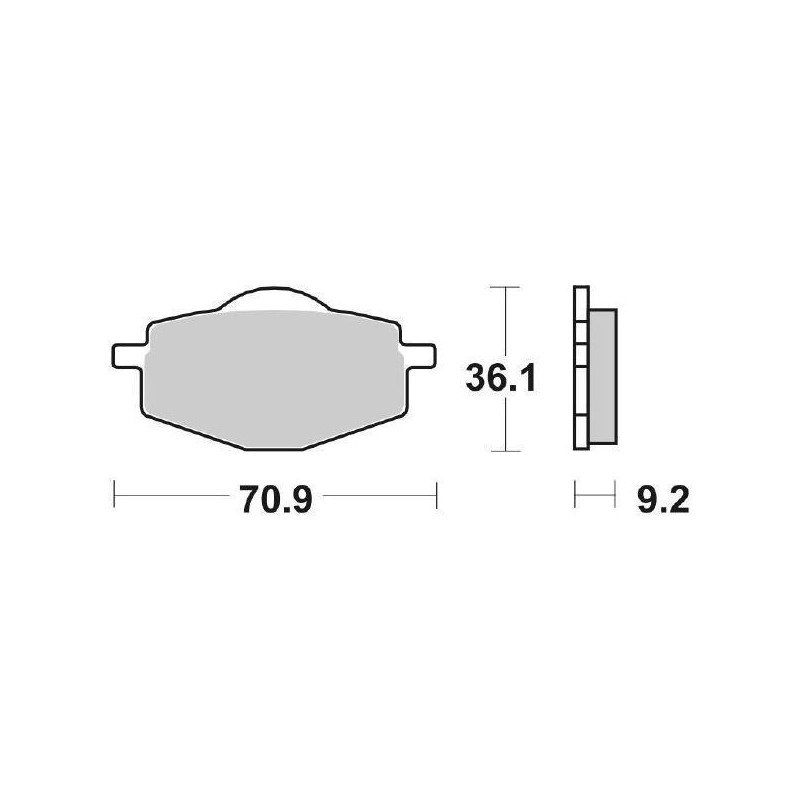 107HF REAR BRAKE PAD 107HF Garelli TM 150 T 28 X XO 2009+ SBS