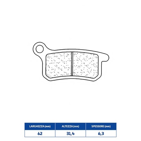 1078X59 PLAQUETTE DE FREIN ARRIERE 1078X59 Gas Gas MC 2021+ CL BRAKES