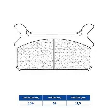 2342RX3 REAR BRAKE PAD 2342RX3 Harley Davidson FLT 1986+ CL BRAKES