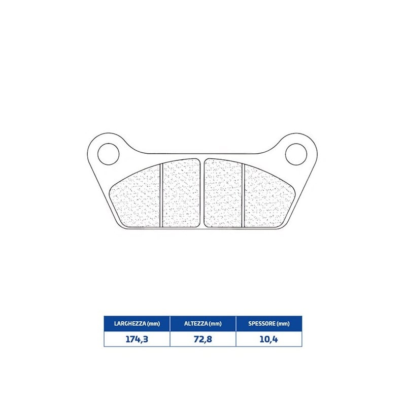 2702RX3 REAR BRAKE PAD 2702RX3 Harley Davidson FLT 1984+ CL BRAKES