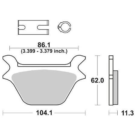 669HF REAR BRAKE PAD 669HF Harley Davidson FXLR Low Rider Custom Annversary 1993+ SBS