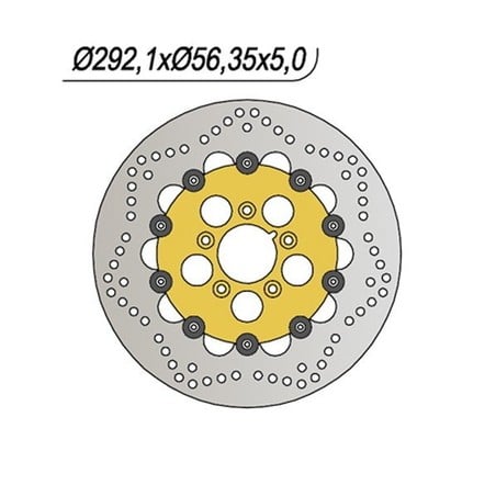 679 DISCO DE FRENO DELANTERO DX-SX Harley Davidson I 2002+ NG