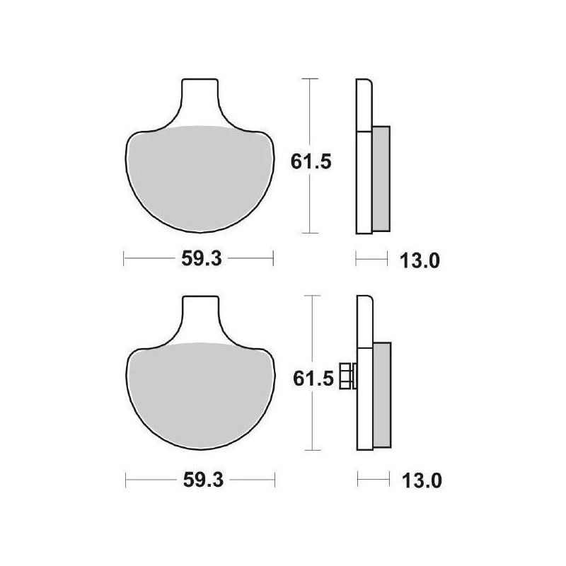 579HF FRONT BRAKE PAD 579HF Harley Davidson I 2005+ SBS