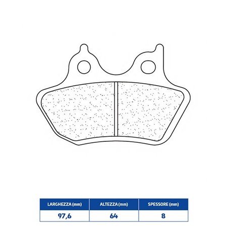 1211RX3 PLAQUETTE DE FREIN ARRIERE 1211RX3 Harley Davidson I 2005+ CL BRAKES