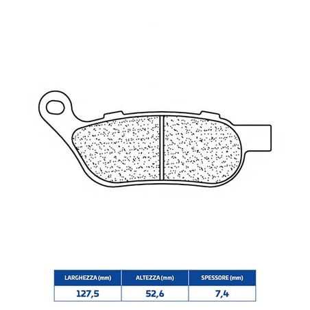 1213RX3 PASTILLA DE FRENO TRASERO 1213RX3 Harley Davidson FLSTC Heritage Softail Classic 2013+ CL BR