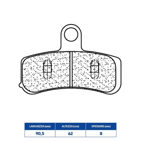 1212A3+ FRONT BRAKE PAD 1212A3+ Harley Davidson FXSTSSE3 CVO Softail Springer 2009+ CL BRAKES