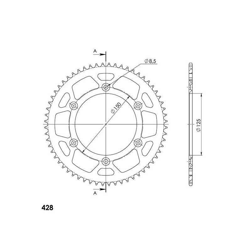 RAL-980:60 CORONA S AL P428-D60 Hm Vent Derapage RR 2018+ SUPERSPROX
