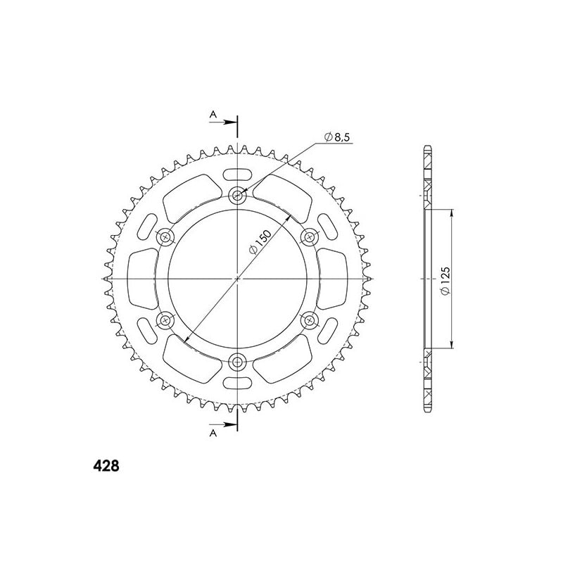 RAL-980:58 CORONA S AL P428-D58 Hm Vent Baja RR 2018+ SUPERSPROX