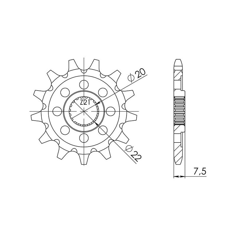542020813 Hm Vent CRE FX 4T 2005+ SGR - SPROCKETS