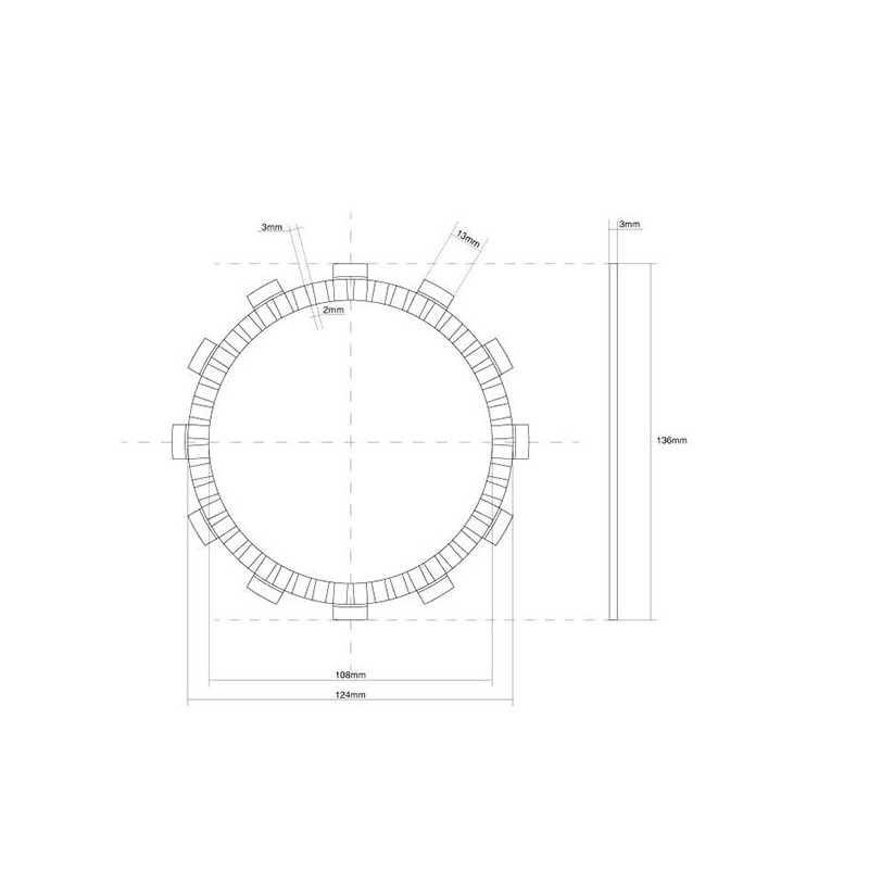 7401393 CLUTCH SINGLE DISC GASKET Hm Vent CRE X IE 2007+ FCC