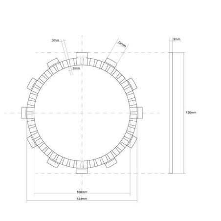 7401393 JOINT MONODISQUE EMBRAYAGE Hm Vent CRM FX IE 2007+ FCC
