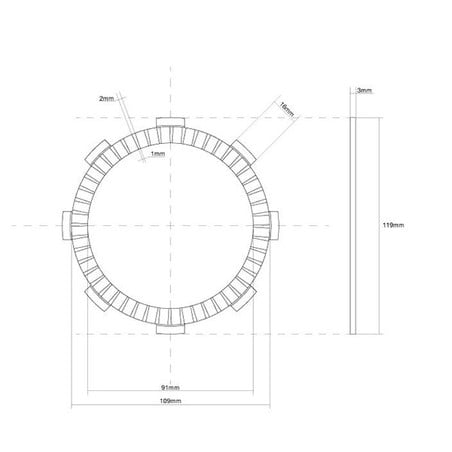 741139 CLUTCH SINGLE DISC GASKET Honda NSR R 1997+ FCC