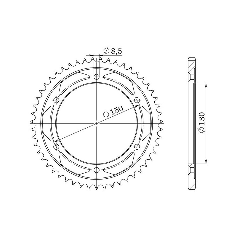 541022651 Honda XLR 1998+ SGR - SPROCKETS