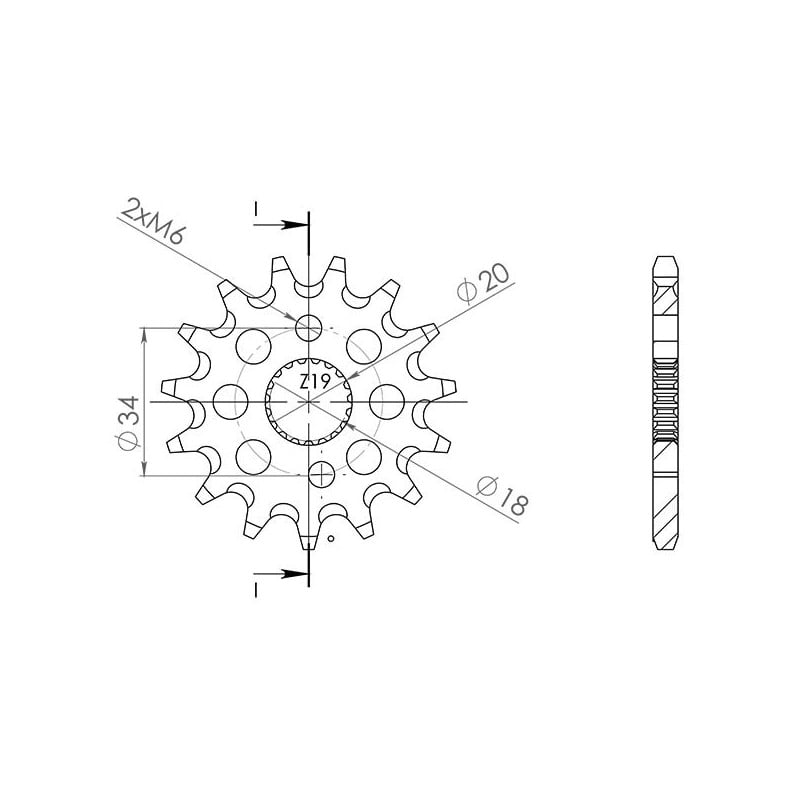 540051115 PIGNONE S AC P420-D15 Honda CRF RB Expert 2007+ SGR - SPROCKETS