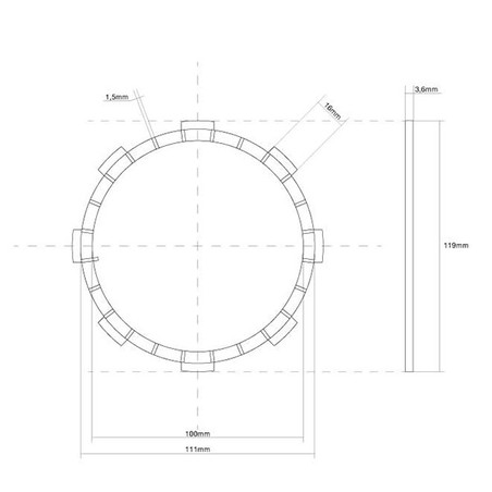 741130 JUNTA EMBRAGUE MONODISCO Honda CRF L 2008+ FCC