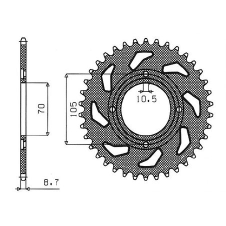 541040138 Honda CB G 1974+ SGR - SPROCKETS
