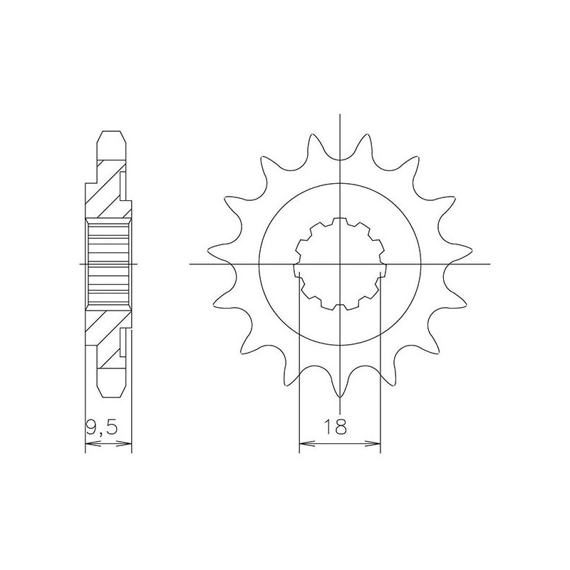 540052414 Honda CR R 1973+ SGR - SPROCKETS