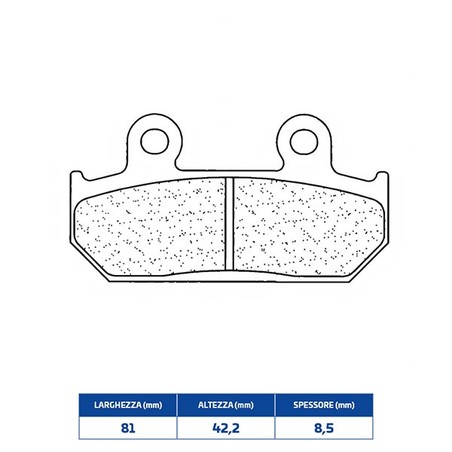 2252XBK5 PASTILLA DE FRENO DELANTERA DX-SX 2252XBK5 Honda NSR R 1987+ CL BRAKES