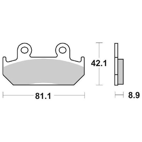 593HS FRONT BRAKE PAD DX-SX 593HS Honda NSR R 1987+ SBS