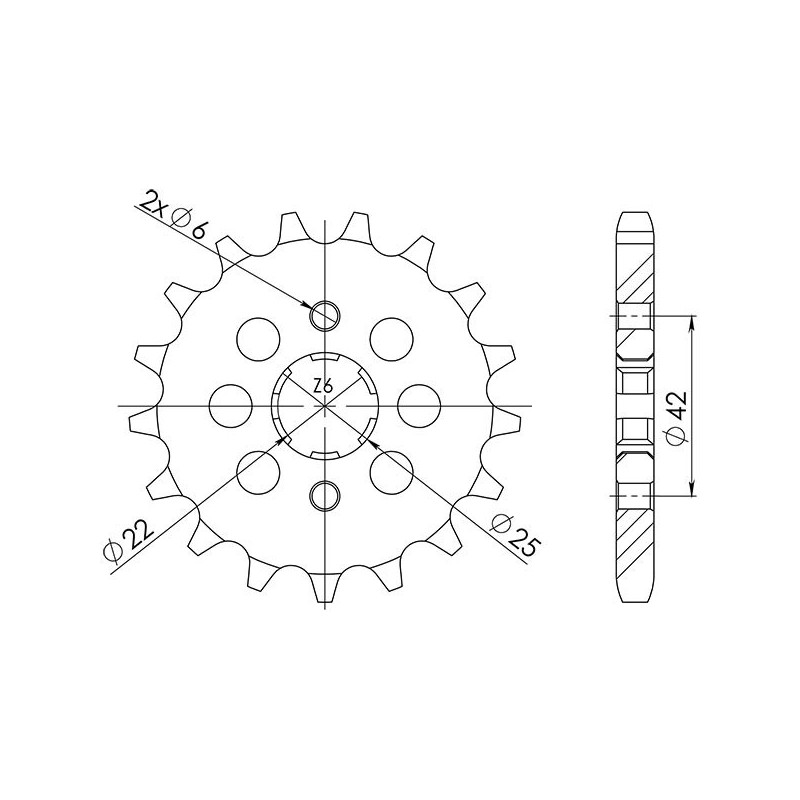 542040015 Honda CB T TWIN DOHC 1975+ SGR - SPROCKETS