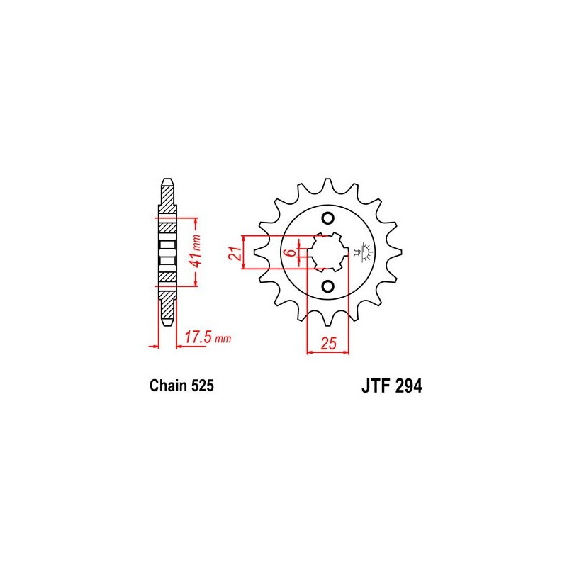 542051315 PIGNONE S AC P525-D15 Honda GB TT Clubman 1989+ SGR - SPROCKETS