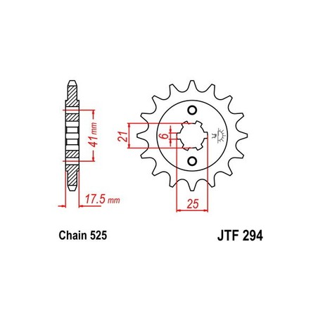542051315 PIGNONE S AC P525-D15 Honda GB TT Clubman 1989+ SGR - SPROCKETS