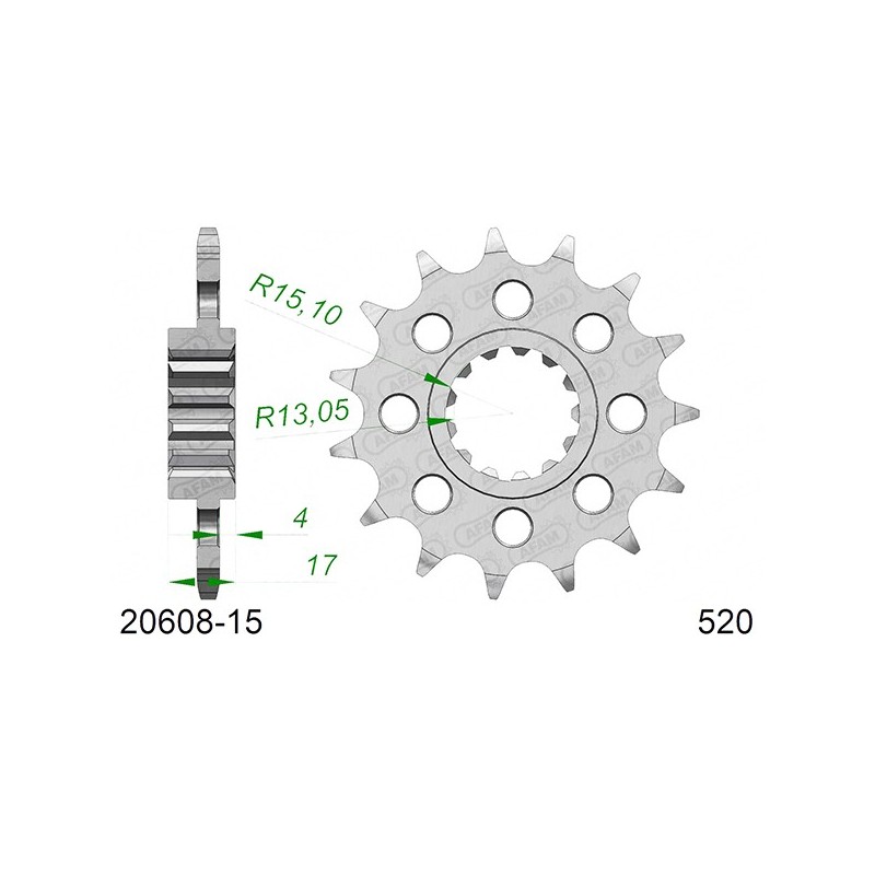 20608:15 PIGNONE AFAM R AC P520-D15 Honda CB F 2014+ AFAM