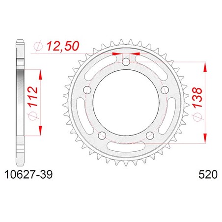 10627:39 CORONA AFAM S AC P520-D39 Honda NC X ABS DCT 2012+ AFAM