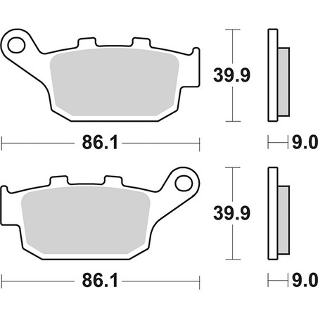 881HS PLAQUETTE DE FREIN ARRIERE 881HS Honda NC S 2014+ SBS