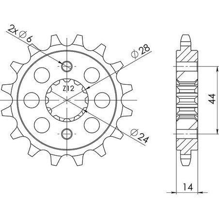 542061417 Honda VT DC Black Widow 2000+ SGR - SPROCKETS