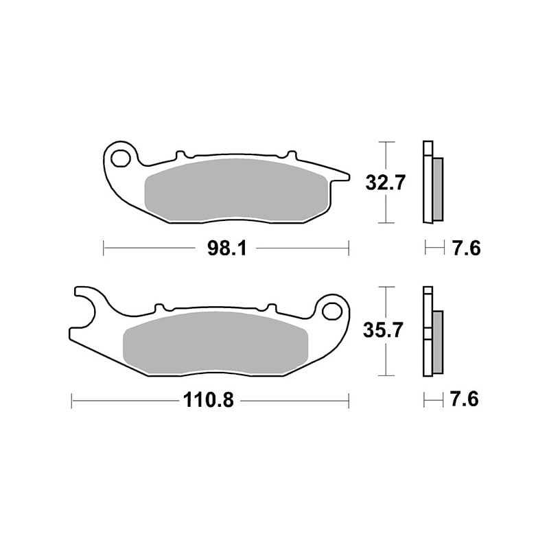 859HS KLOCKI HAMULCOWE PRZEDNIE LEWE 859HS Honda XL Transalp 2023+ SBS