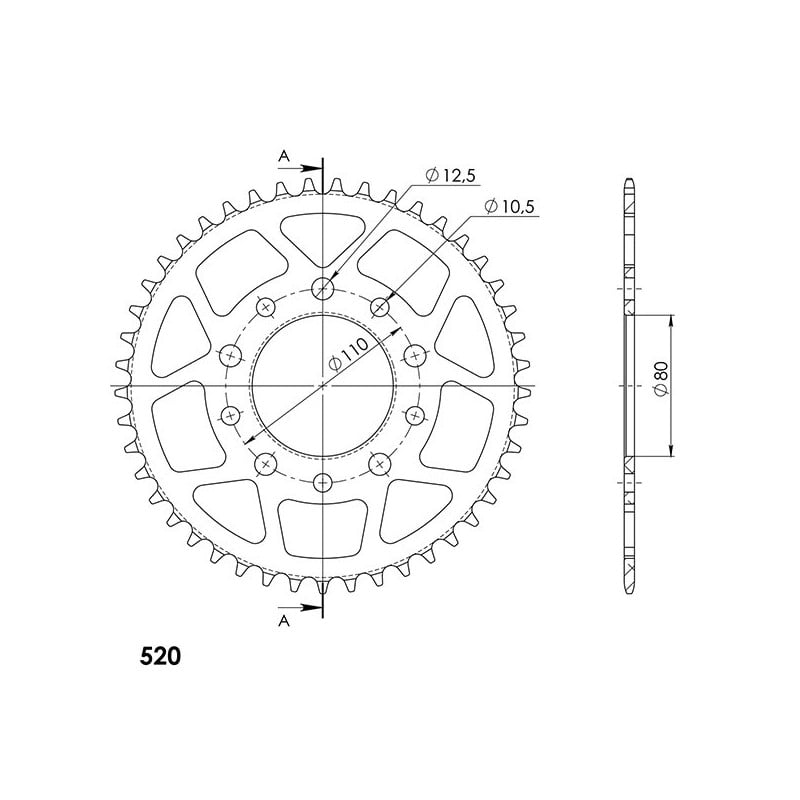 540014245 CORONA S AL P520-D45 Honda XL Transalp 2023+ SUPERSPROX