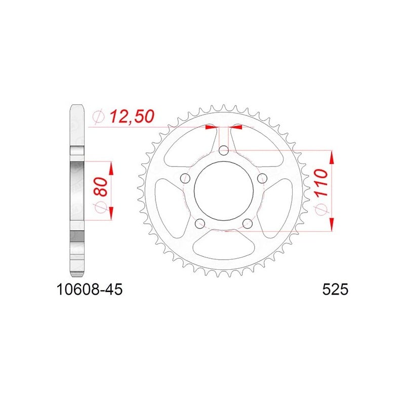 10504:45 CORONA AFAM S AC P525-D45 Honda XRV Africa Twin 1993+ AFAM