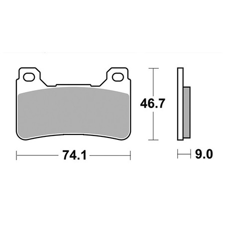 809DS-2 PLAQUETTE DE FREIN AVANT DX-SX 809DS-2 Honda VFR F ABS 2014+ SBS