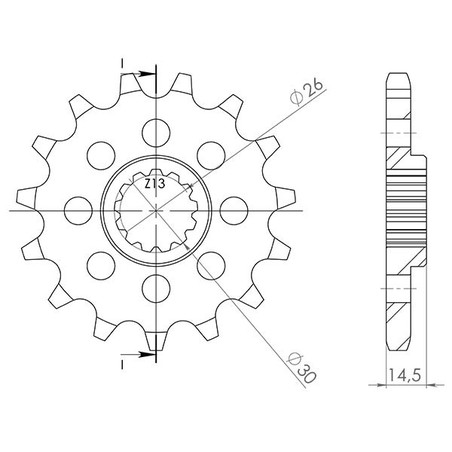 542080015 PIGNONE S AC P630-D15 Honda CBX 1979+ SGR - SPROCKETS