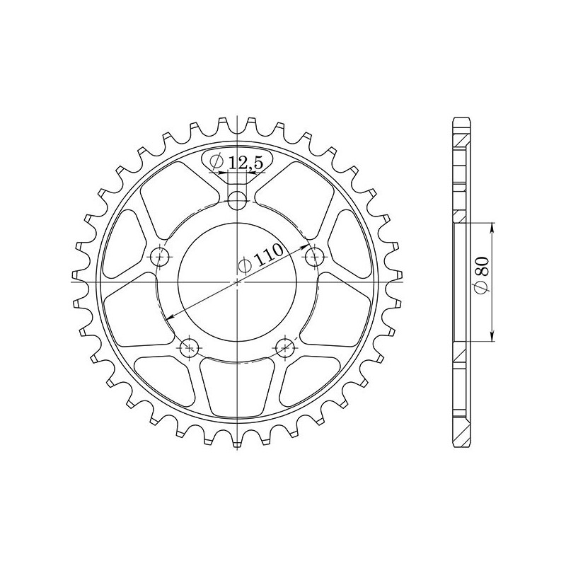 541080035 Honda CBX 1979+ SGR - SPROCKETS