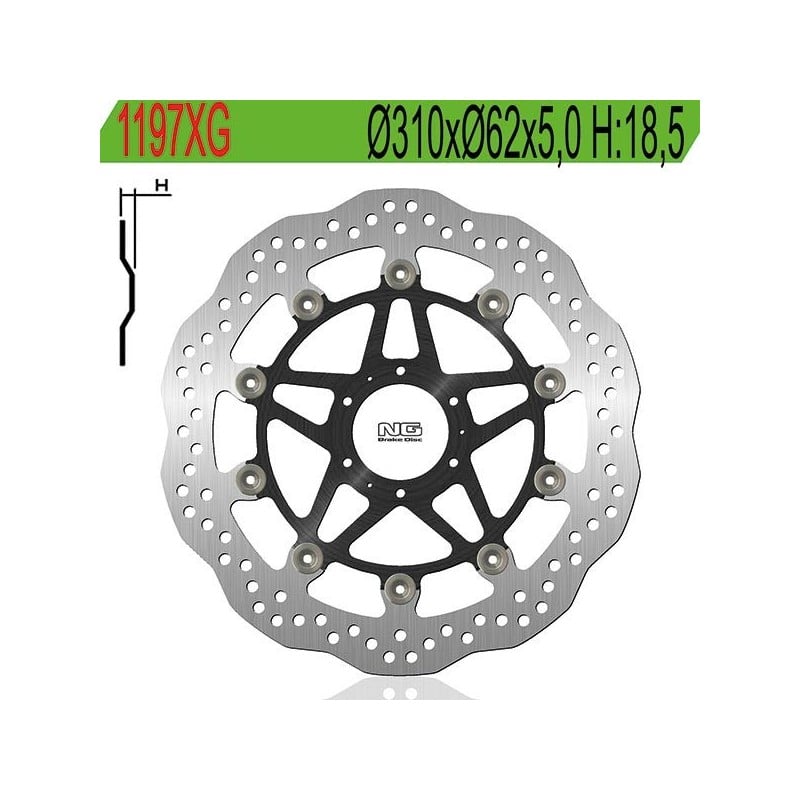1197XG FRONT BRAKE DISC DX-SX Honda CB X11 2000+ NG