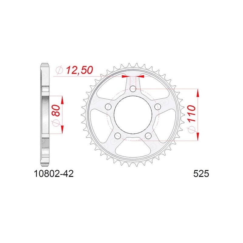 10504:42 CORONA AFAM S AC P525-D42 Honda CRF L Africa Twin 2020+ AFAM